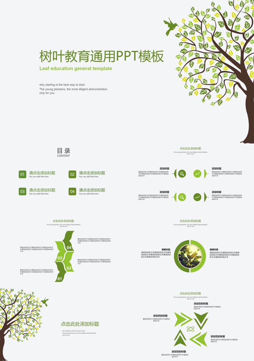 教育说课(180)教学课件PPT模板