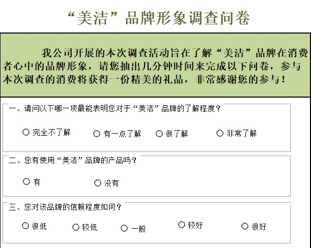 品牌形象调查结果与分析产品销售excel模板