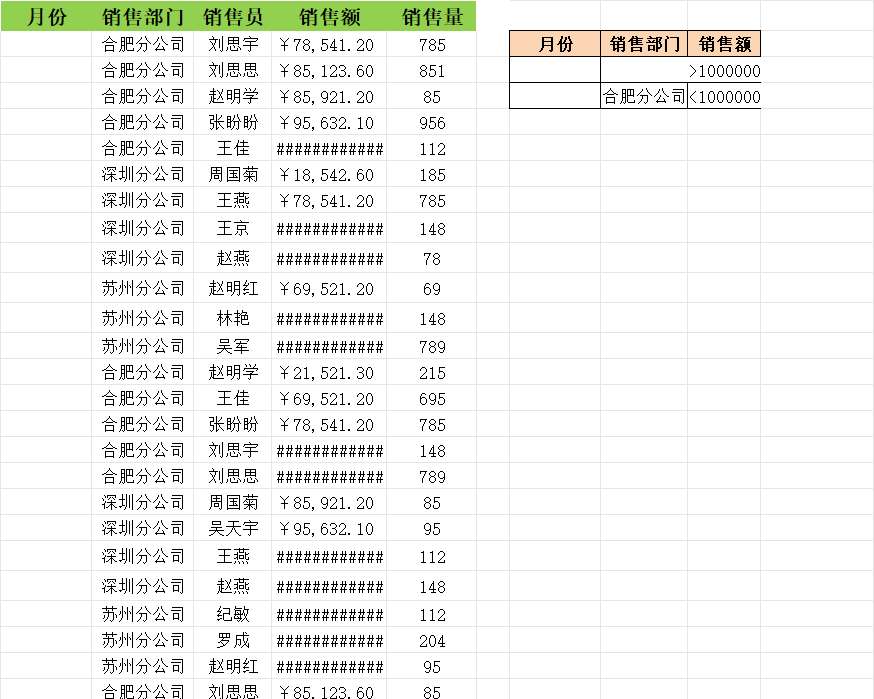 筛选销售记录到新工作表产品销售excel模板