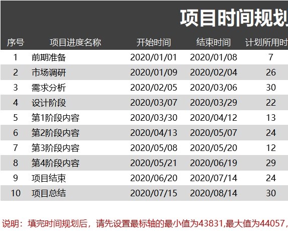 甘特图008甘特图excel模板