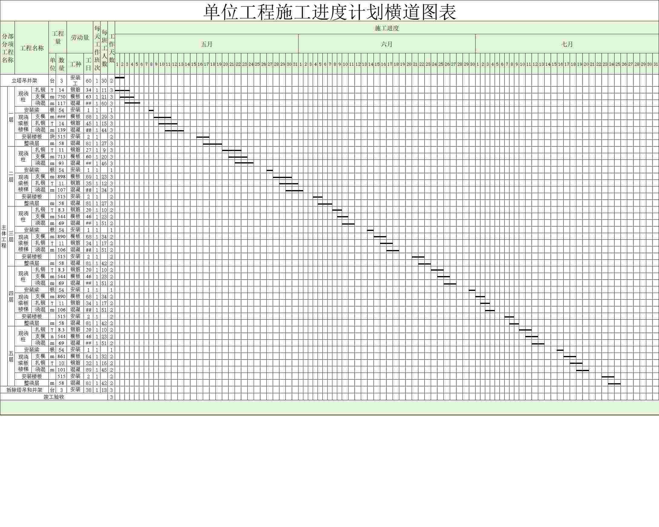 甘特图078甘特图excel模板